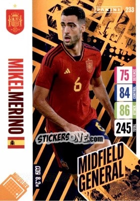 Sticker Mikel Merino - England 2024 Tournament Edition. Adrenalyn XL
 n. 233 - Panini