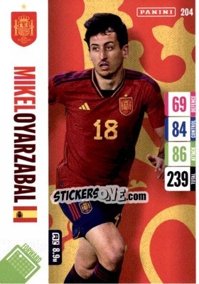 Figurina Mikel Oyarzabal - England 2024 Tournament Edition. Adrenalyn XL
 n. 204 - Panini