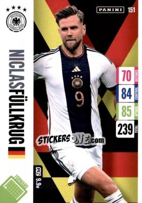 Sticker Niclas Füllkrug - England 2024 Tournament Edition. Adrenalyn XL
 n. 151 - Panini