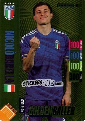 Figurina Nicolò Barella - England 2024 Tournament Edition. Adrenalyn XL
 n. 8 - Panini