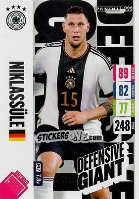 Sticker Niklas Sulé - England 2024 Tournament Edition. Adrenalyn XL
 n. 222 - Panini