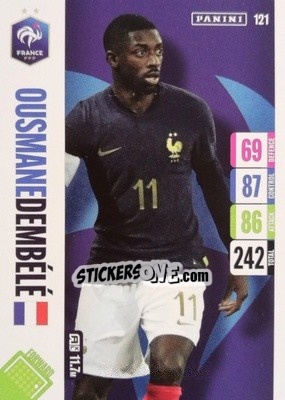 Figurina Ousmane Dembele - England 2024 Tournament Edition. Adrenalyn XL
 n. 121 - Panini