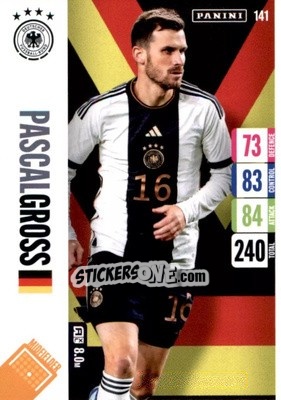 Cromo Pascal Groß - England 2024 Tournament Edition. Adrenalyn XL
 n. 141 - Panini