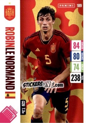 Sticker Robin Le Normand - England 2024 Tournament Edition. Adrenalyn XL
 n. 189 - Panini