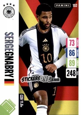 Figurina Serge Gnabry - England 2024 Tournament Edition. Adrenalyn XL
 n. 152 - Panini