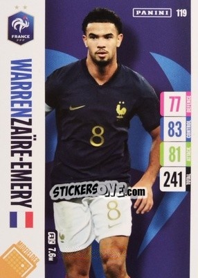 Sticker Warren Zaire-Emery - England 2024 Tournament Edition. Adrenalyn XL
 n. 119 - Panini