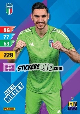 Cromo Alex Meret - Azzurri 2024. Adrenalyn XL
 n. 3 - Panini