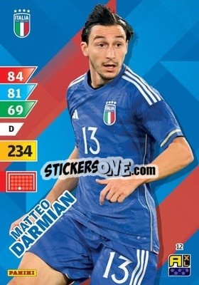 Sticker Matteo Darmian - Azzurri 2024. Adrenalyn XL
 n. 12 - Panini