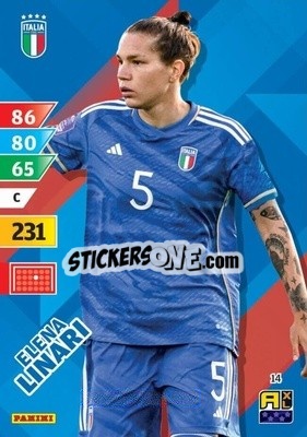 Sticker Elena Linari - Azzurri 2024. Adrenalyn XL
 n. 14 - Panini