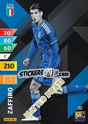 Sticker Matteo Prati - Azzurri 2024. Adrenalyn XL
 n. 58 - Panini