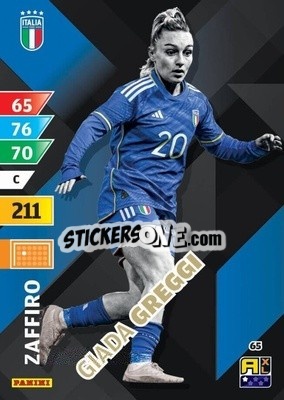 Sticker Giada Greggi - Azzurri 2024. Adrenalyn XL
 n. 65 - Panini