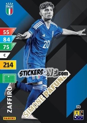 Sticker Simone Pafundi - Azzurri 2024. Adrenalyn XL
 n. 70 - Panini