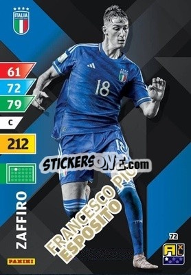Sticker Francesco Pio Esposito - Azzurri 2024. Adrenalyn XL
 n. 72 - Panini