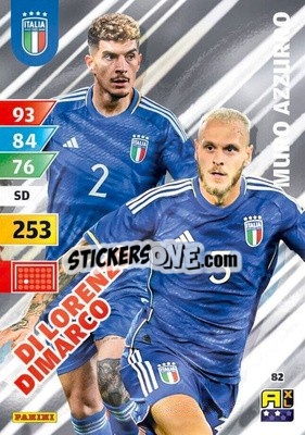 Sticker Di Lorenzo / Di Marco - Azzurri 2024. Adrenalyn XL
 n. 82 - Panini