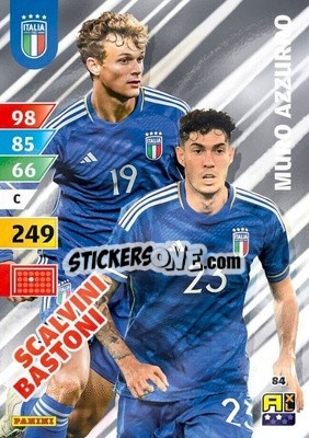 Sticker Scalvini / Bastoni - Azzurri 2024. Adrenalyn XL
 n. 84 - Panini