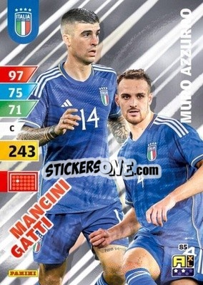 Sticker Mancini / Gatti - Azzurri 2024. Adrenalyn XL
 n. 85 - Panini