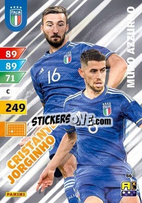 Figurina Cristante / Jorginho - Azzurri 2024. Adrenalyn XL
 n. 86 - Panini