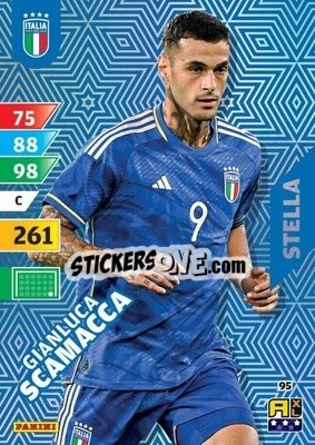 Sticker Gianluca Scamacca - Azzurri 2024. Adrenalyn XL
 n. 95 - Panini
