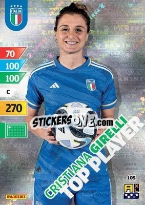 Sticker Cristiana Girelli - Azzurri 2024. Adrenalyn XL
 n. 105 - Panini