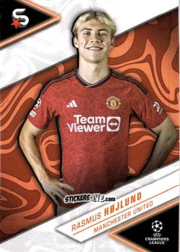 Figurina Rasmus Højlund - UEFA Club Competitions Superstars 2023-2024
 n. 96 - Topps