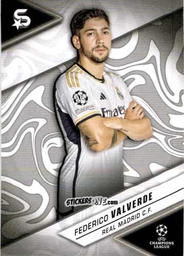 Sticker Federico Valverde - UEFA Club Competitions Superstars 2023-2024
 n. 141 - Topps