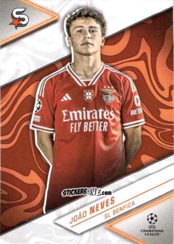 Cromo João Neves - UEFA Club Competitions Superstars 2023-2024
 n. 178 - Topps
