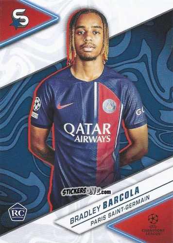 Sticker Bradley Barcola - UEFA Club Competitions Superstars 2023-2024
 n. 180 - Topps