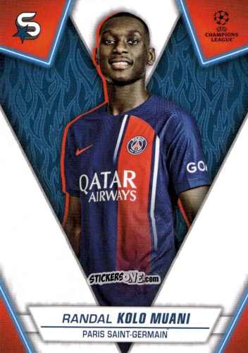 Figurina Randal Kolo Muani - UEFA Club Competitions Superstars 2023-2024
 n. 184 - Topps