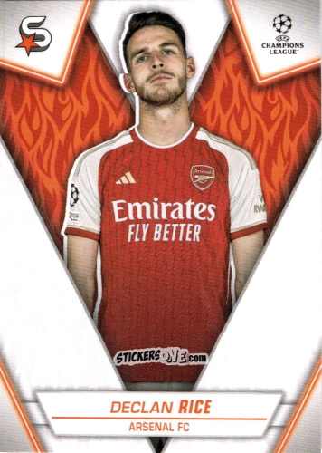 Cromo Declan Rice - UEFA Club Competitions Superstars 2023-2024
 n. 13 - Topps