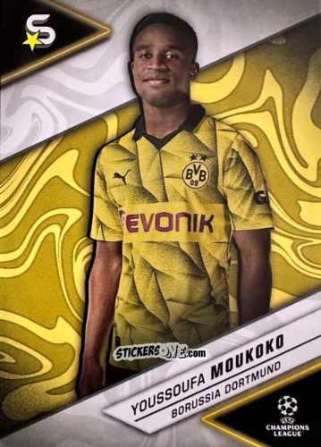 Sticker Youssoufa Moukoko - UEFA Club Competitions Superstars 2023-2024
 n. 24 - Topps