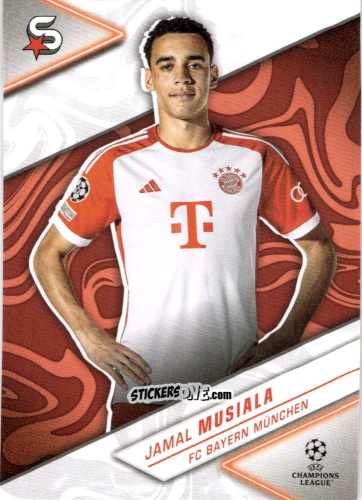 Cromo Jamal Musiala - UEFA Club Competitions Superstars 2023-2024
 n. 54 - Topps
