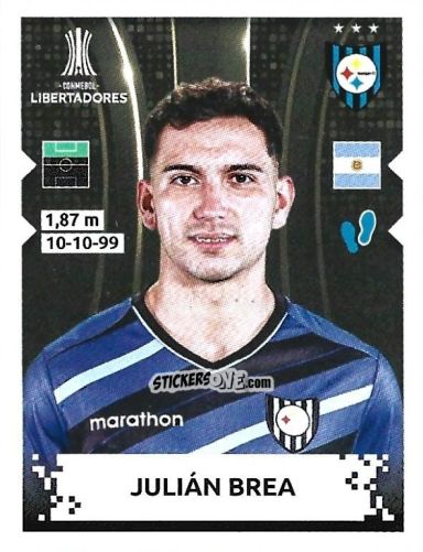 Figurina Julian Brea - Conmebol Copa Libertadores 2024 n. 445 - Panini