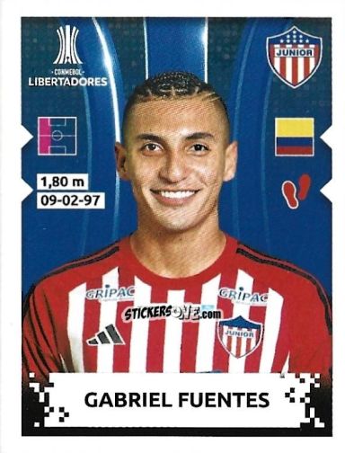 Figurina Gabriel Fuentes - Conmebol Copa Libertadores 2024 n. 343 - Panini
