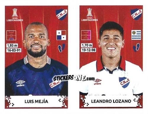 Cromo Luis Mejia / Leandro Lozano - Conmebol Copa Libertadores 2024 n. 490 - Panini