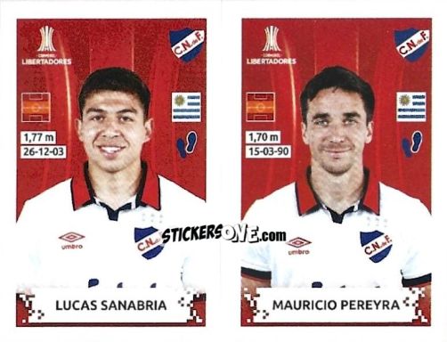 Sticker Lucas Sanabria / Mauricio Pereyra - Conmebol Copa Libertadores 2024 n. 494 - Panini