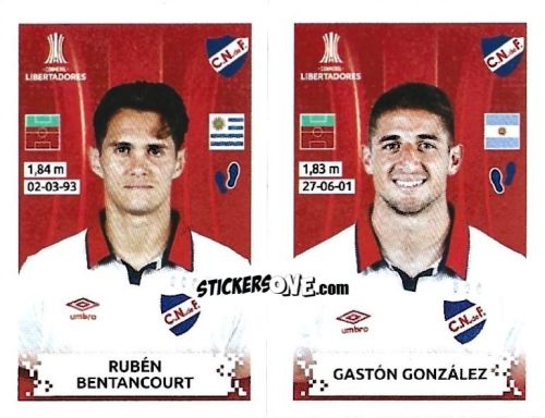 Figurina Ruben Betancourt / Gaston Gonzalez - Conmebol Copa Libertadores 2024 n. 496 - Panini