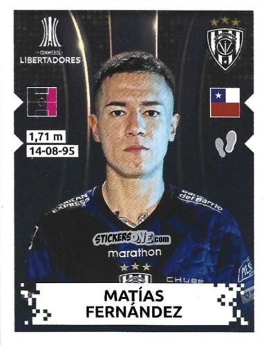 Cromo Matias Fernandez - Conmebol Copa Libertadores 2024 n. 372 - Panini