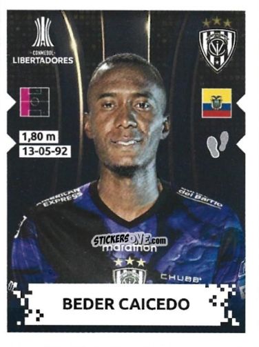 Cromo Beder Caicedo - Conmebol Copa Libertadores 2024 n. 375 - Panini