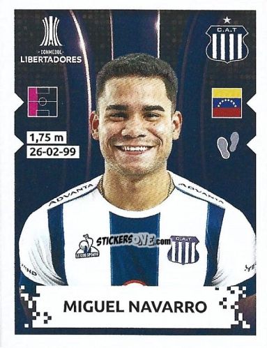 Figurina Miguel Navarro - Conmebol Copa Libertadores 2024 n. 408 - Panini