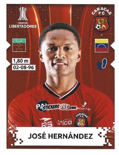 Figurina Jose Hernandez - Conmebol Copa Libertadores 2024 n. 319 - Panini