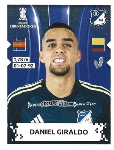 Cromo Daniel Giraldo - Conmebol Copa Libertadores 2024 n. 329 - Panini