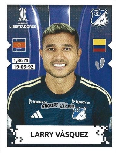 Cromo Larry Vasquez - Conmebol Copa Libertadores 2024 n. 333 - Panini