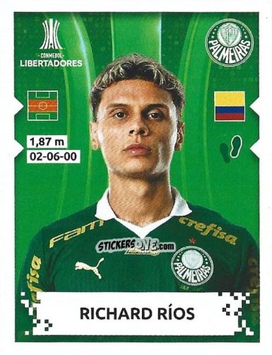 Figurina Richard Rios - Conmebol Copa Libertadores 2024 n. 60 - Panini
