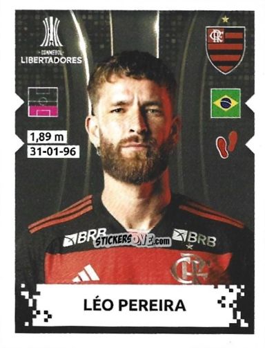 Cromo Leo Pereira - Conmebol Copa Libertadores 2024 n. 102 - Panini