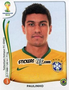 Cromo Paulinho - Coppa del Mondo FIFA Brasile 2014 n. 41 - Panini