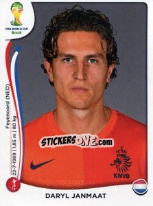 Figurina Daryl Janmaat - Coppa del Mondo FIFA Brasile 2014 n. 130 - Panini