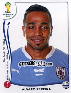 Cromo Alvaro Pereira - Coppa del Mondo FIFA Brasile 2014 n. 267 - Panini