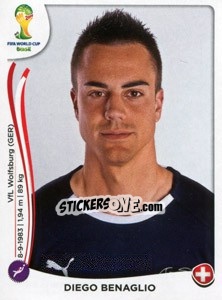 Cromo Diego Benaglio - Coppa del Mondo FIFA Brasile 2014 n. 338 - Panini