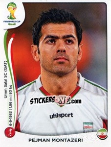 Cromo Pejman Montazeri - Coppa del Mondo FIFA Brasile 2014 n. 456 - Panini