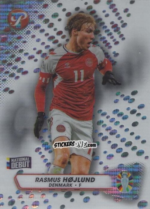 Figurina Rasmus Hojlund - Pristine Road to UEFA EURO 2024
 n. 97 - Topps